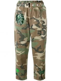 Marc Jacobs camouflage print belted trousers