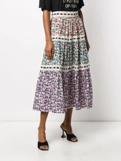 Marc Jacobs floral print A-line skirt