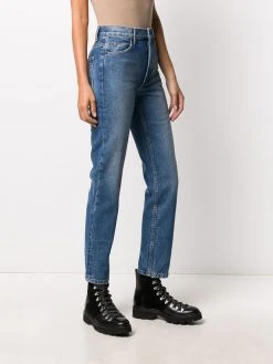 Marc Jacobs lip patch straight-fit jeans