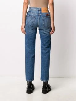 Marc Jacobs lip patch straight-fit jeans
