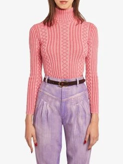 Marc Jacobs belted ribbed-knit jumper