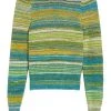 Marc Jacobs metallic striped rib-trimmed jumper