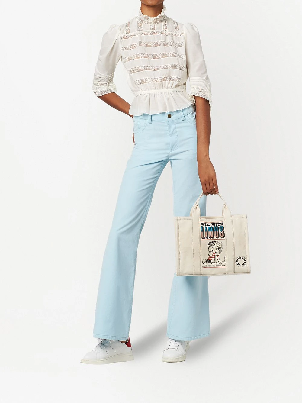 Wholesale ⭐ Marc Jacobs X Peanuts small The Americana Tote bag ⌛ 4 Marc Jacobs x Peanuts small The Americana Tote bag