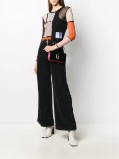 Marc Jacobs logo plaque leather crossbody bag