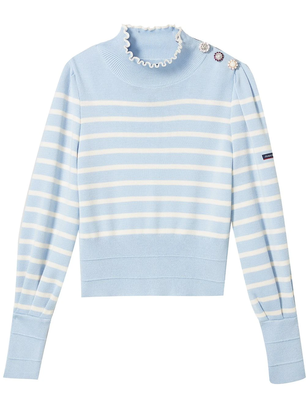 Brand new โจ Marc Jacobs Striped knit jumper with button detail ๐ 3 Marc Jacobs striped knit jumper with button detail