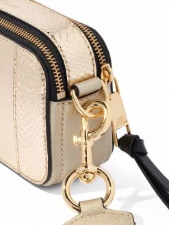 Marc Jacobs The Snapshot metallic-stripe bag