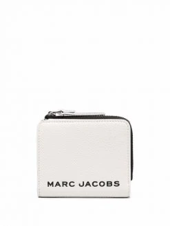 Marc Jacobs mini The Bold Colorblocked Compact Zip logo-debossed wallet