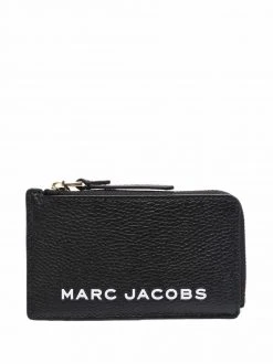 Marc Jacobs small The Bold Top Zip logo-debossed wallet