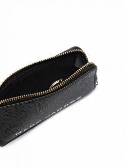 Marc Jacobs small The Bold Top Zip logo-debossed wallet