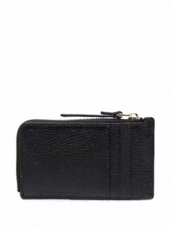 Marc Jacobs small The Bold Top Zip logo-debossed wallet
