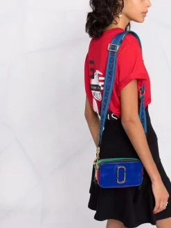 Marc Jacobs logo-plaque colour-block satchel bag