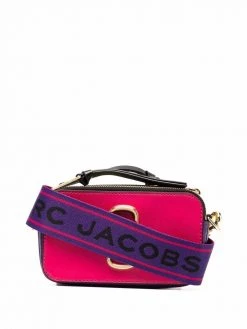 Marc Jacobs logo-plaque colour-block leather crossbody bag