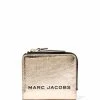 Marc Jacobs The Metallic bold mini compact zip wallet