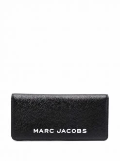 Marc Jacobs logo-print pebbled wallet