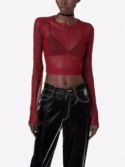Discount π Marc Jacobs The Cropped Mesh long sleeve T shirt β¨ 9 Marc Jacobs The Cropped Mesh long-sleeve T-shirt