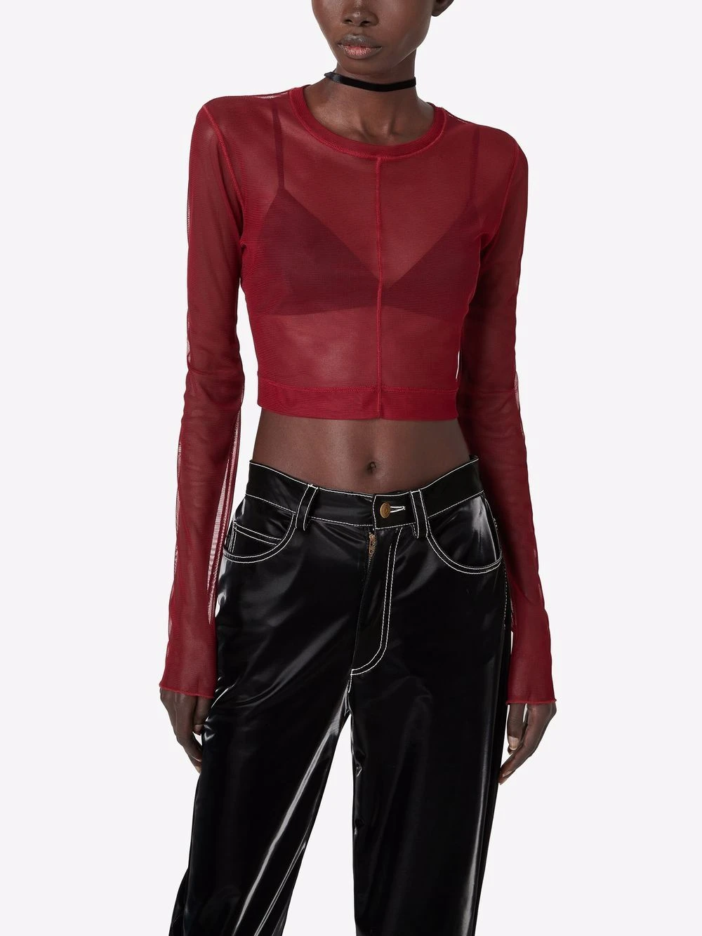 Discount π Marc Jacobs The Cropped Mesh long sleeve T shirt β¨ 5 Marc Jacobs The Cropped Mesh long-sleeve T-shirt