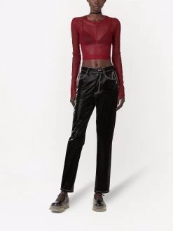 Marc Jacobs The Cropped Mesh long-sleeve T-shirt