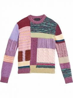 Marc Jacobs patchwork-design long-sleeve jumper
