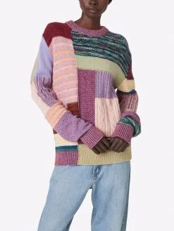 Marc Jacobs patchwork-design long-sleeve jumper