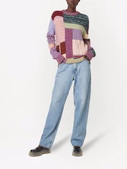 Marc Jacobs patchwork-design long-sleeve jumper