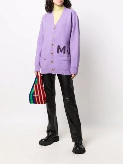 Marc Jacobs intarsia-knit logo cardi-coat