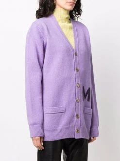 Marc Jacobs intarsia-knit logo cardi-coat