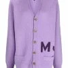 Marc Jacobs intarsia-knit logo cardi-coat