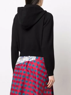 Marc Jacobs intarsia knit-logo zipped hoodie